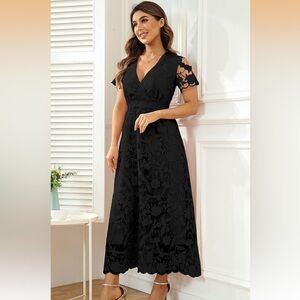 Lace Black Dress -new